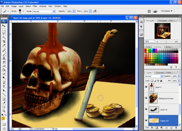 Creation of Pirate Still Life: Step 15